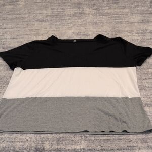 Stylish Black, White, and Gray Women's Top